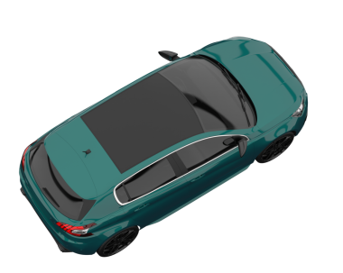 Siyah arka planda modern araba