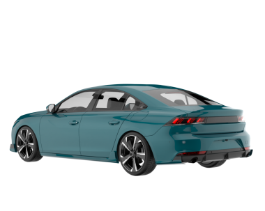 Modern araba arka planda izole edilmiş. 3 Boyutlu Hazırlama