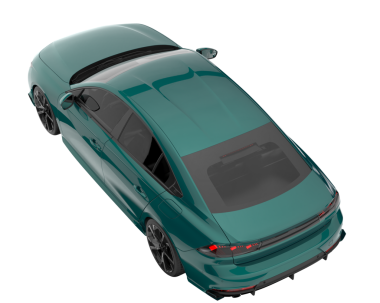 Modern araba arka planda izole edilmiş. 3 boyutlu illüstrasyon. 3 Boyutlu Hazırlama