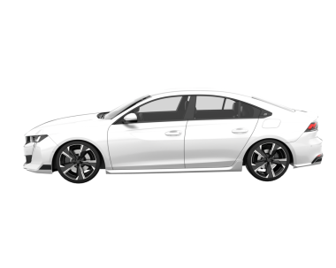 Beyaz spor araba izole edildi. Yan görünüş. ön görünüm