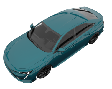 Stüdyo ortamında markasız bir SUV 'un 3 boyutlu çizimi