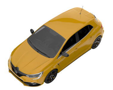 3 boyutlu araba izole edildi..