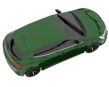 Araba beyaz arka planda izole edilmiş. 3d oluşturma