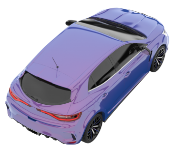 Stüdyo ortamında beyaz üzerine izole edilmiş 3 boyutlu markasız bir pikap.