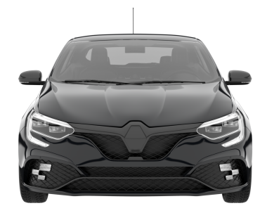 siyah araba modern araba yan görünümü. 3d oluşturma