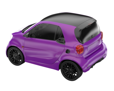 Modern araba arka planda izole edilmiş. 3D görüntüleme - illüstrasyon