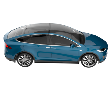 Arka planda gerçekçi bir SUV arabası. 3d oluşturma