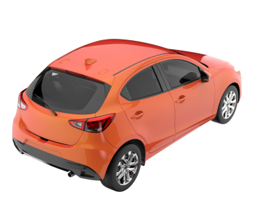 modern turuncu araba yan görünümü