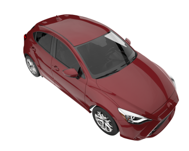 kırmızı modern araba izole