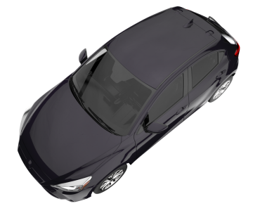 Beyaz arkaplanda siyah araba