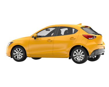 Beyaz arka planda izole edilmiş genel hatlı yeni bir arabanın 3D görüntülenmesi