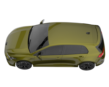 Siyah arka planda modern arabanın yan görüntüsü. 3d oluşturma.