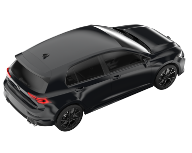 siyah arka planda izole edilmiş modern lüks siyah araba - 3 boyutlu görüntüleme