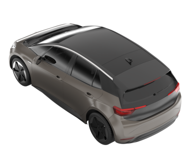 Beyaz arka planda bir arabanın 3 boyutlu görüntüsü. yüksek çözünürlük.