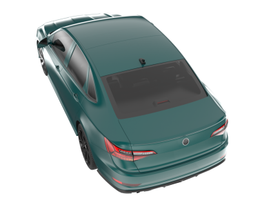 modern yeşil araba arka planda izole edilmiş. 3d oluşturma