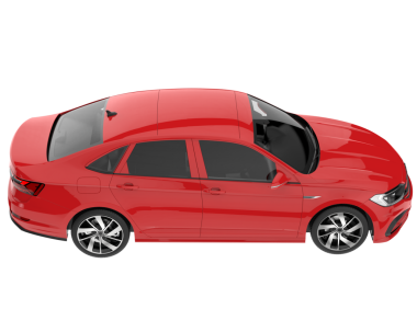 Yansımalı modern bir araba. 3d oluşturma