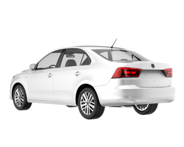 araba beyaz arkaplanda izole edildi, kırpma yolu.