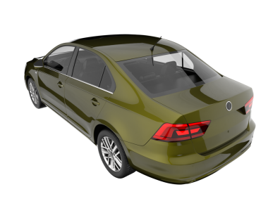 Gri arka planda modern kompakt araba