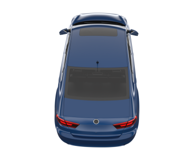 mavi modern araba gri arka planda izole edilmiş.