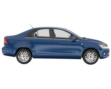 Mavi araba beyaz arka planda izole edilmiş. 3d illüstrasyon