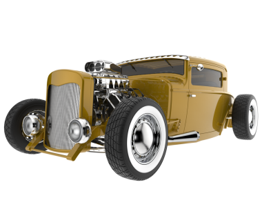 Antika araba - eski - yüksek teknolojili araba - stil - beyaza izole edilmiş - illüstrasyon