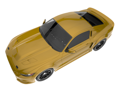 Modern araba siyah arka planda izole edilmiş. 3d illüstrasyon