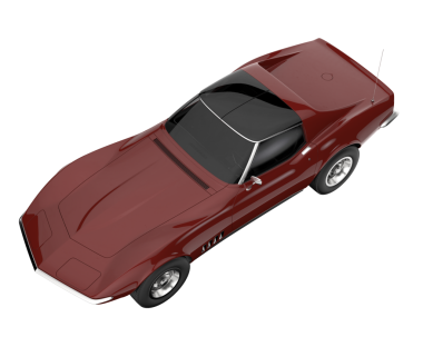 Beyaz arka planda modern bir araba. 3d oluşturma