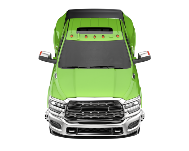 Modern pikap kamyoneti kesme yolları olan beyazda izole edilmiş..