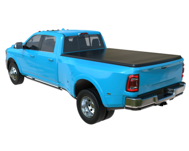 Beyaz izole arkaplanda mavi pikap