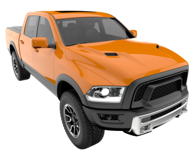 turuncu ve siyah modern SUV - ön görünüm