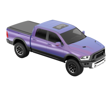 beyaz arkaplanda izole edilmiş mor pikap araba