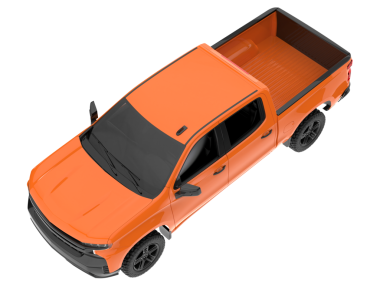 turuncu SUV aracı beyaz arkaplanda izole edildi