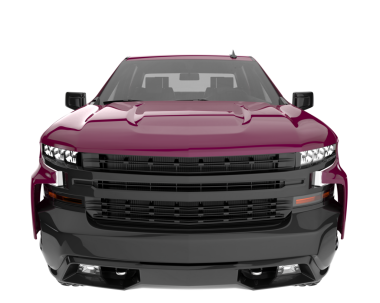 Modern SUV arabası. Ön manzara. 3d oluşturma