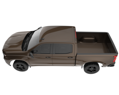 Araba, beyaz arka planda bir pikap. 3d illüstrasyon.