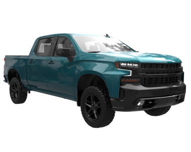 beyaz arkaplanda gerçekçi bir araba