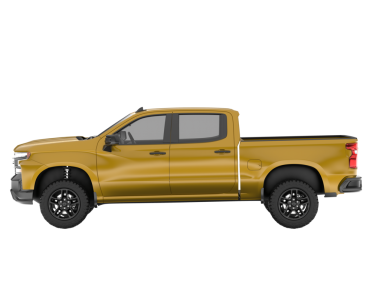 Siyah arka görüşlü modern bir kamyonet. gölgesi olan beyaz arkaplanda izole