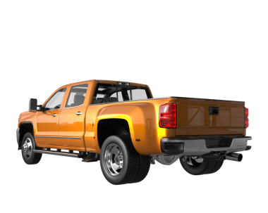 Modern kamyonet - siyah izole edilmiş arka planda bir kamyonet