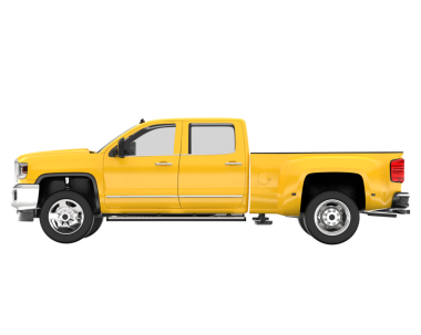 Sarı kamyonet beyaz arka planda izole edilmiş. 3d illüstrasyon.