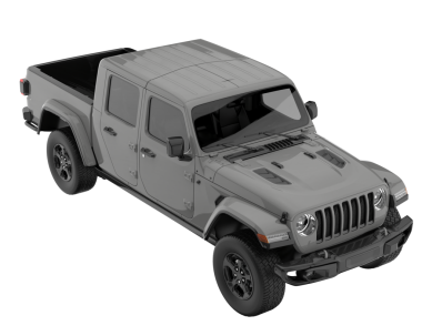 Beyaz arkaplanda izole edilmiş daha az jenerik bir SUv 'un 3 boyutlu canlandırması