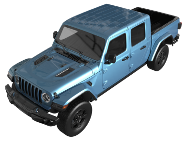 mavi modern SUV vagonu izole edildi