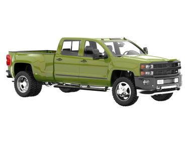 Beyaz arka planda modern bir kamyonet.