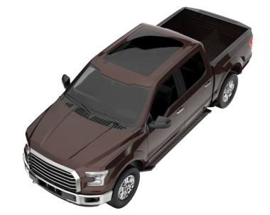 İzole edilmiş bir kamyonetin 3 boyutlu görüntüsü