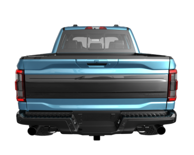 Beyaz arka planda 3 boyutlu mavi pikap. 3d oluşturma