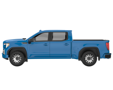 Beyaz arka planda modern mavi SUV arabası