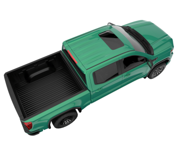 Stüdyo ortamında 3 boyutlu markasız bir pikap.