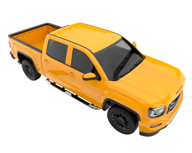 Gölgeli sarı kamyonet