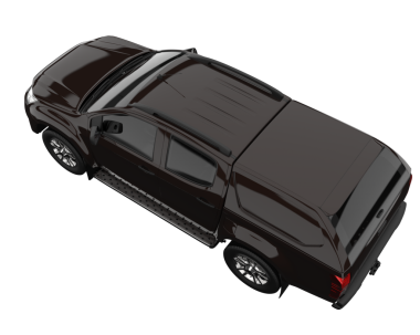 modern siyah lüks SUV araba - üst görünüm