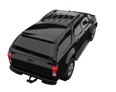 Beyaz arka planda siyah işletme yöneticisi arabası. 3d oluşturma