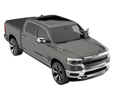 Siyah araba manzaralı. Beyaz üzerine izole edilmiş. 3d oluşturma