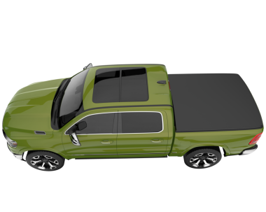 Beyaz arka plan üzerinde izole yeşil modern araba